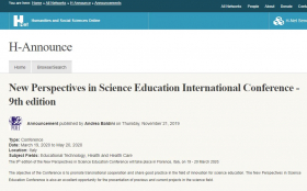 New Perspectives on Science Education” International Conference on H-Net