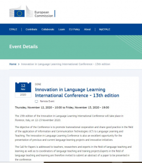 “Innovation in Language Learning” International Conference on EPALE